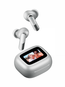 Наушники беспроводные Bluetooth с экраном в кейсе Орбита OT-ERB56 Серебро